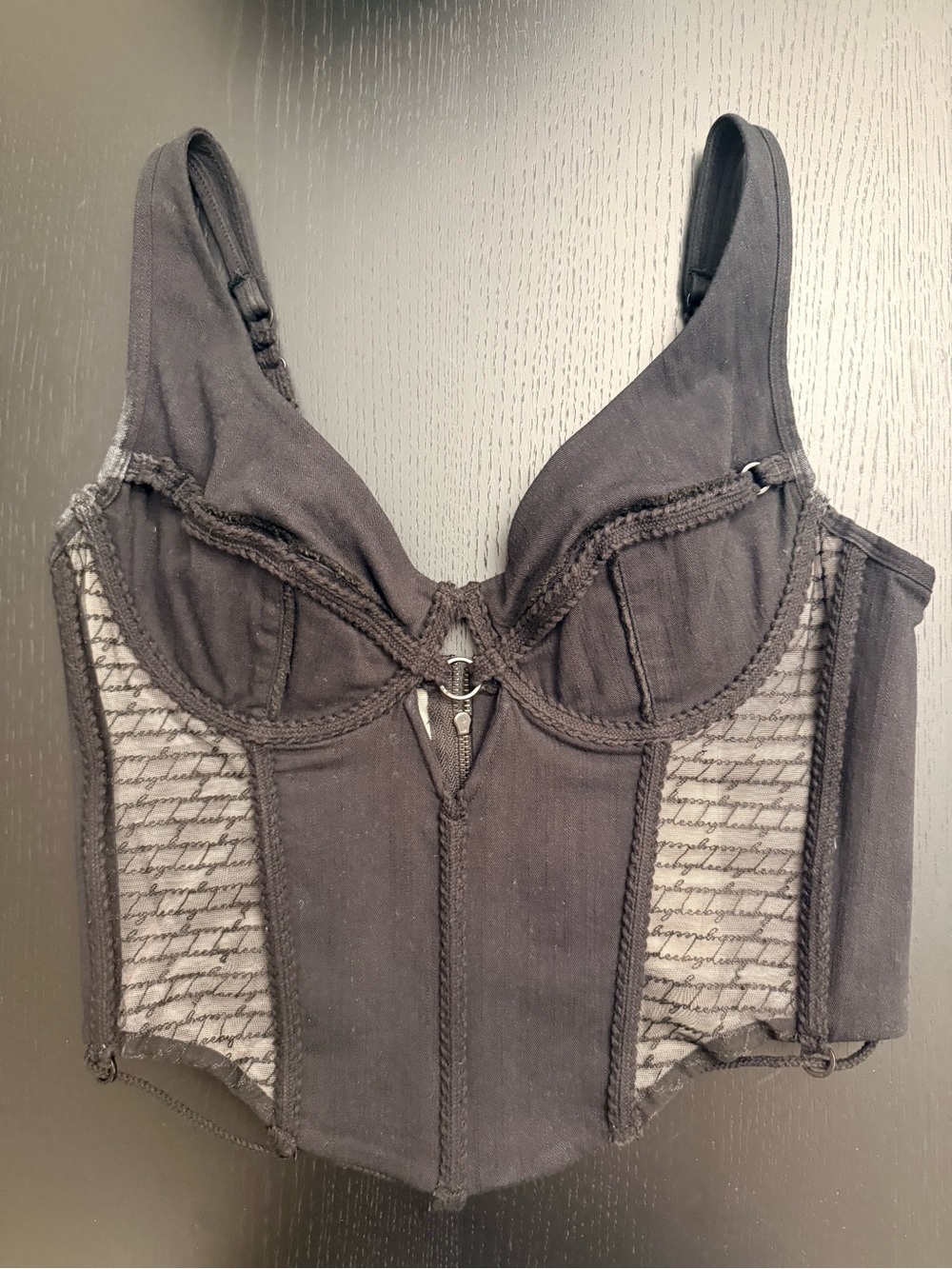 Bydee Black Longline Bustier Corset Top